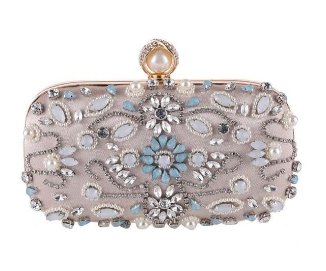 Beaded Evening Bags Pearls Rhinestone Clutches