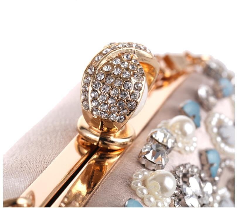 Beaded Evening Bags Pearls Rhinestone Clutches