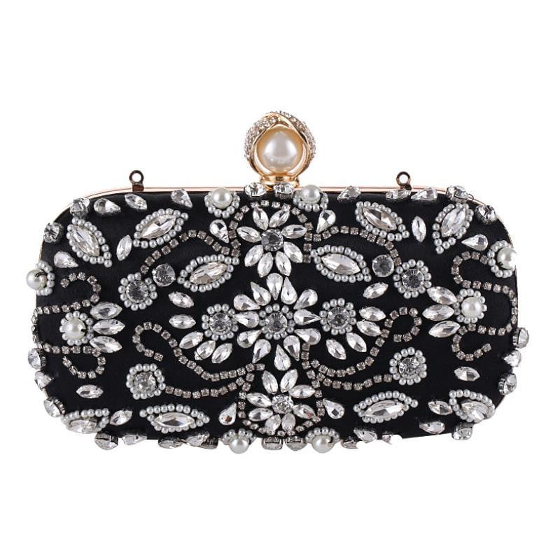 Beaded Evening Bags Pearls Rhinestone Clutches