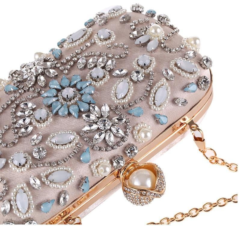 Beaded Evening Bags Pearls Rhinestone Clutches