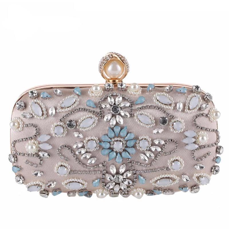 Beaded Evening Bags Pearls Rhinestone Clutches