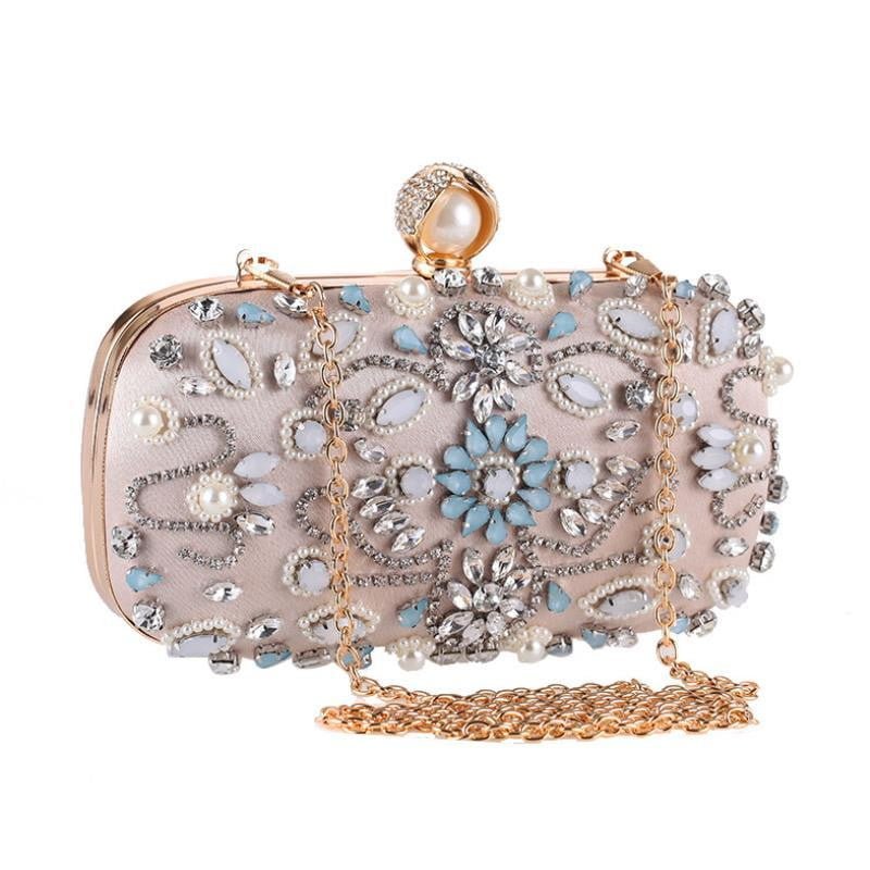 Beaded Evening Bags Pearls Rhinestone Clutches