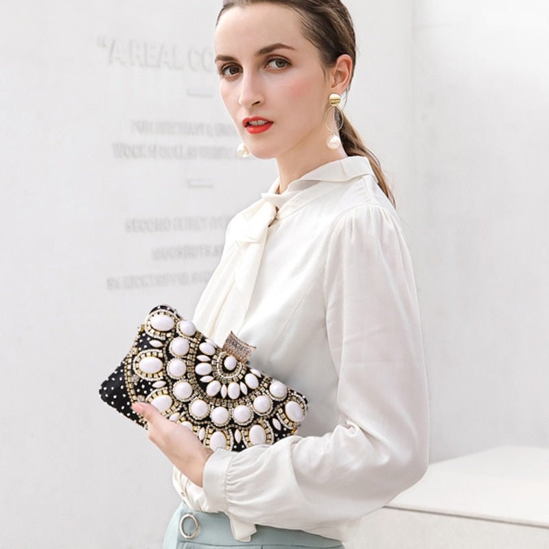 Beaded Evening Clutch Bags for Wedding Designer