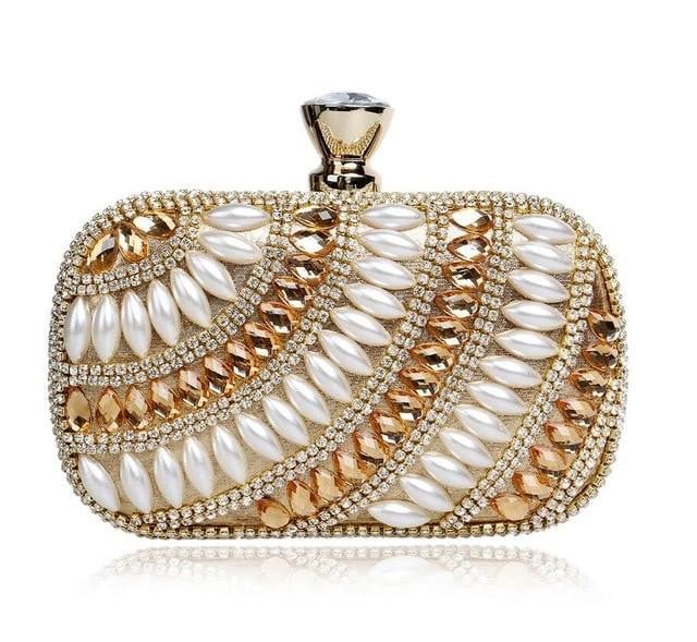 Beaded Evening Clutches Pearl Diamonds Handbags