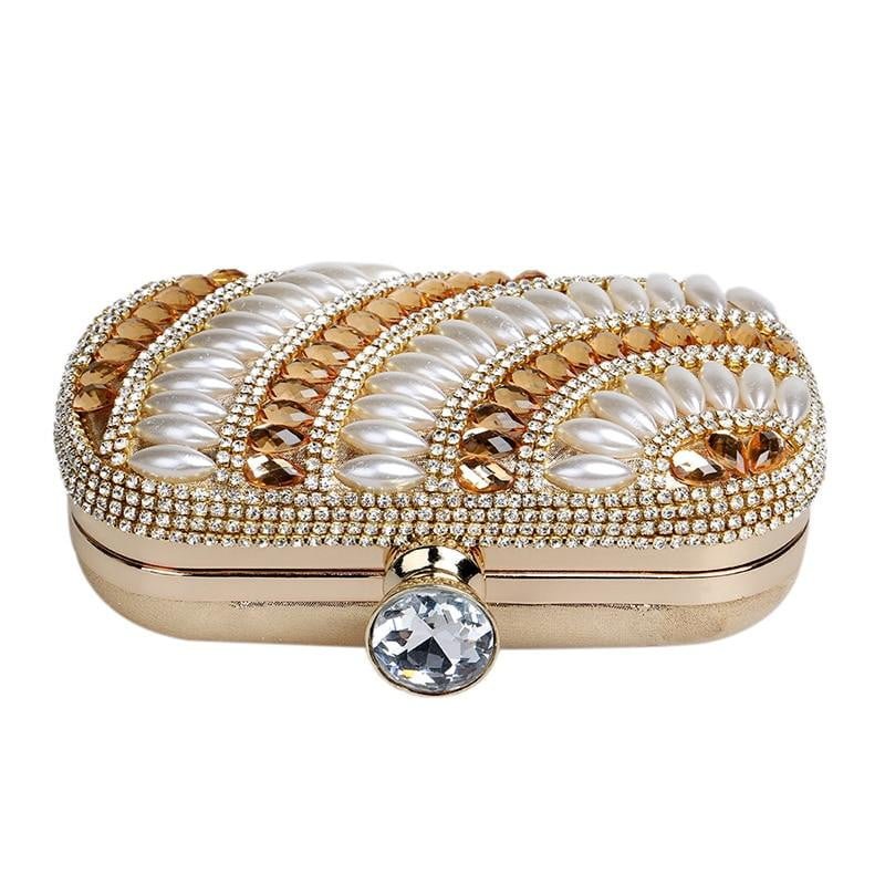 Beaded Evening Clutches Pearl Diamonds Handbags