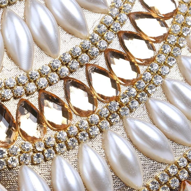 Beaded Evening Clutches Pearl Diamonds Handbags