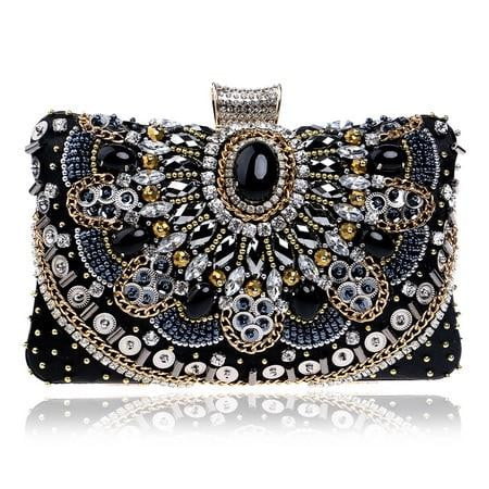 Black Evening Bag Sparkly Clutch