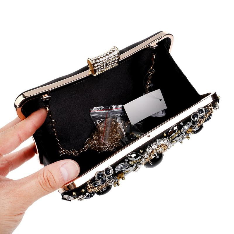 Black Evening Bag Sparkly Clutch