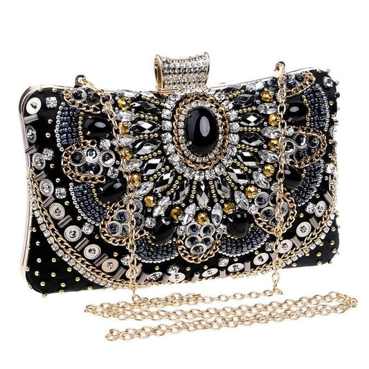 Black Evening Bag Sparkly Clutch