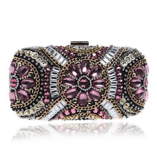 Black Evening Bags Beaded Diamonds Clutches