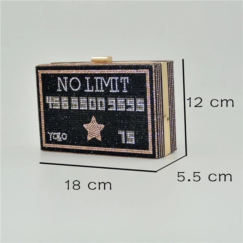 Bling Money Purses and Handbags Diamond Evening Clutch Bag for Wedding Party