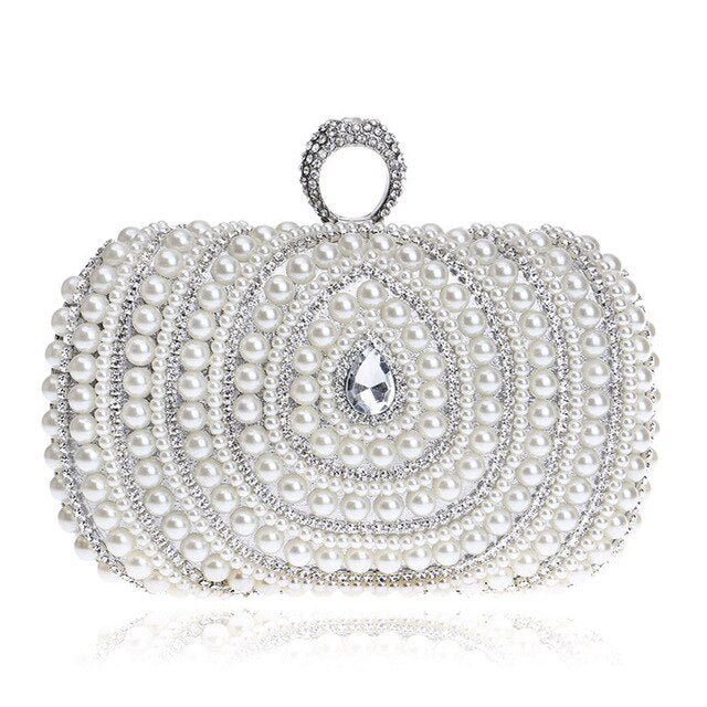 Bridal Clutch Bag Beaded Diamonds