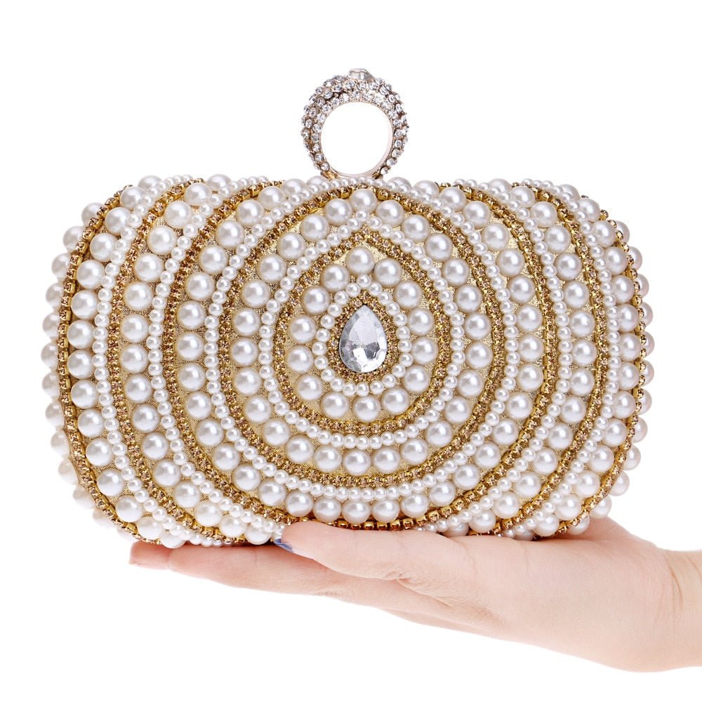 Bridal Clutch Bag Beaded Diamonds