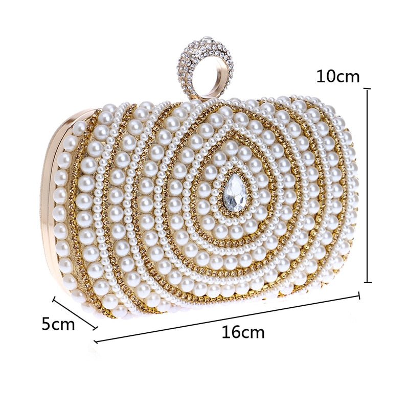 Bridal Clutch Bag Beaded Diamonds