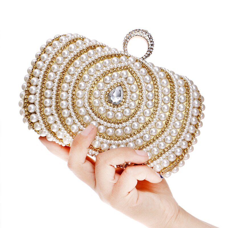 Bridal Clutch Bag Beaded Diamonds