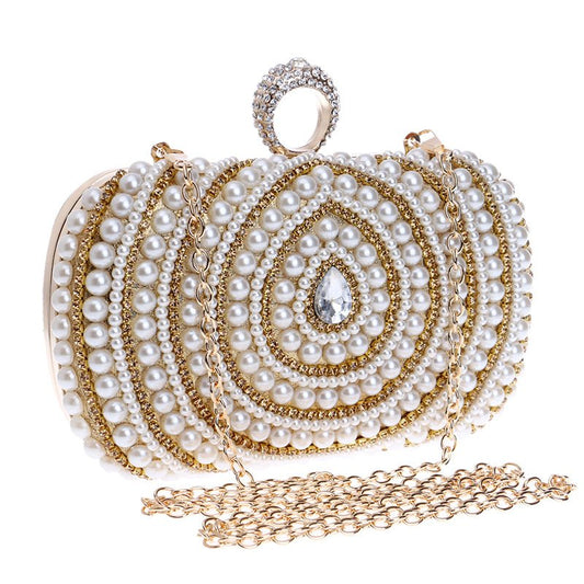 Bridal Clutch Bag Beaded Diamonds