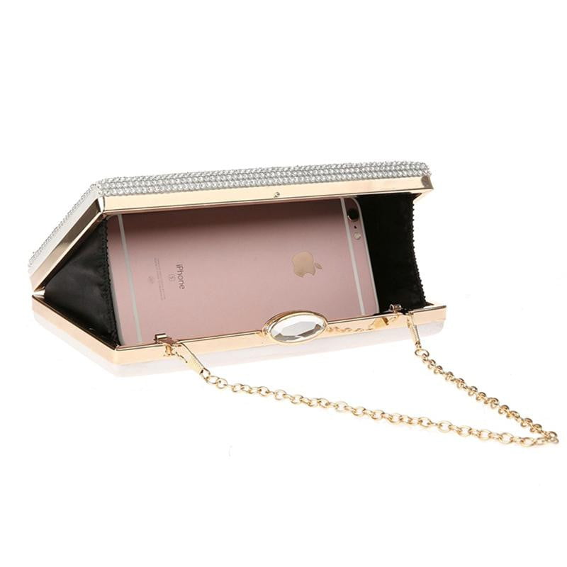 Clutch Bag Diamonds Gold Silver Handbag