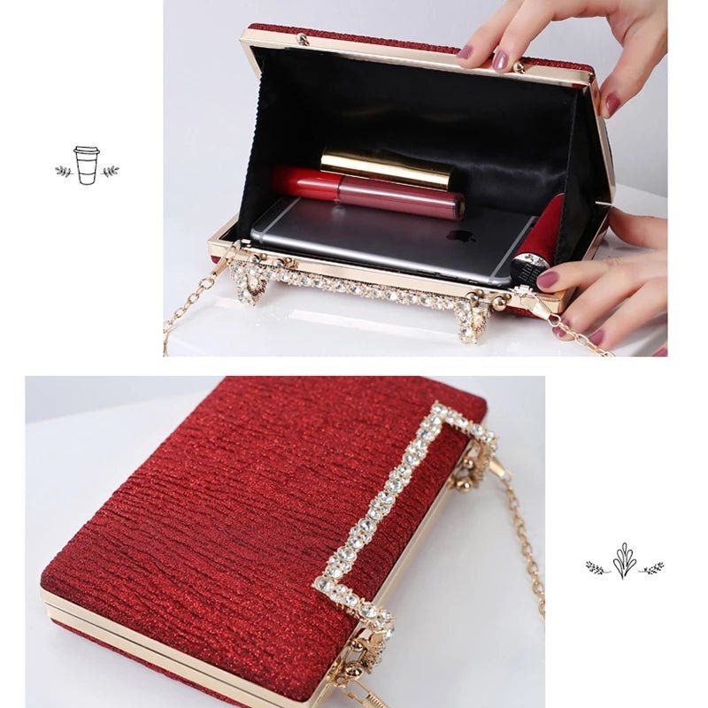 Wedding Clutch Bag Rhinestone Ladies Handbag Wedding Party Purse