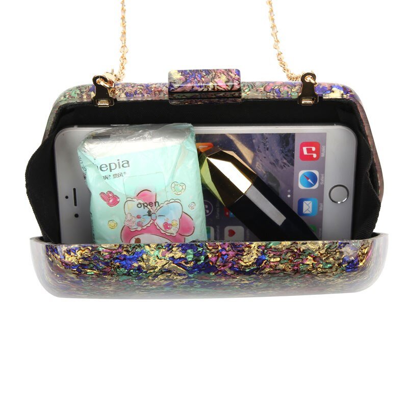 Colorful Hard Acrylic Evening Bag