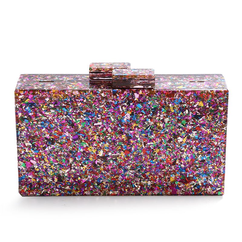Colorful Sequin Luxury Evening Clutch Bags Acrylic
