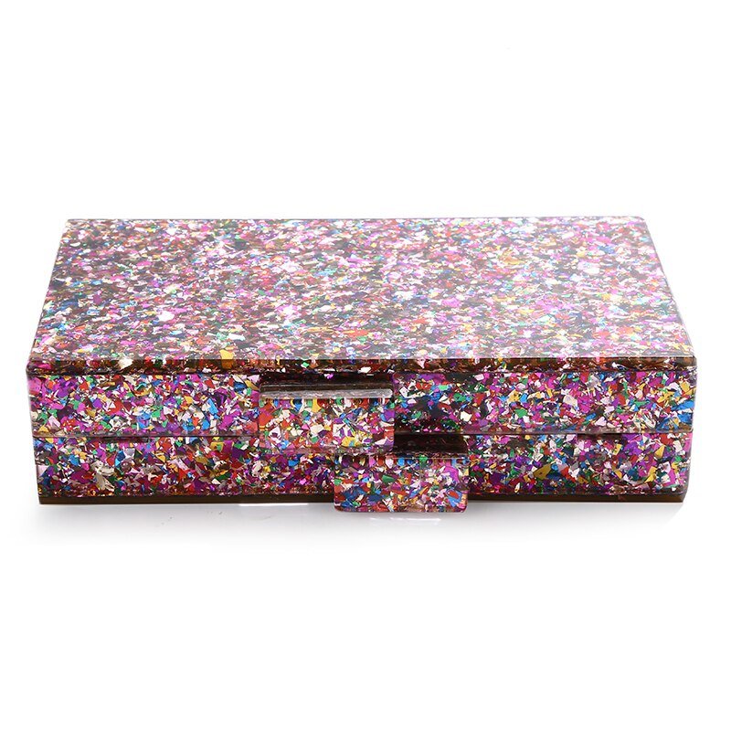 Colorful Sequin Luxury Evening Clutch Bags Acrylic