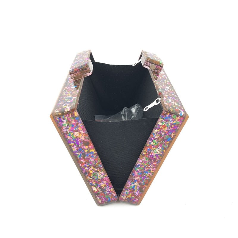 Colorful Sequin Luxury Evening Clutch Bags Acrylic