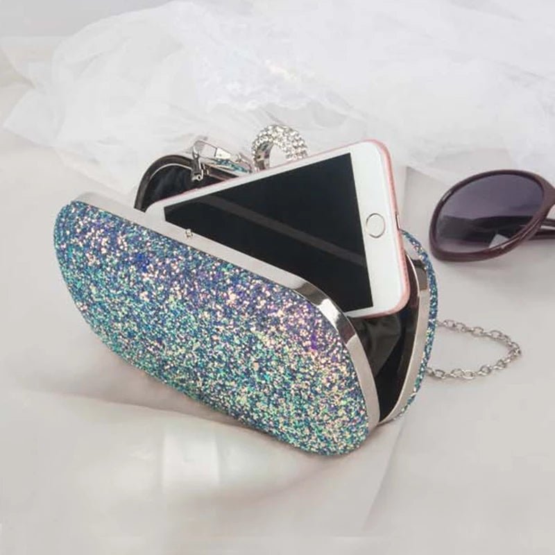 Colorful Sequin Women's Clutch Bag Party Chain Shoulder Purse