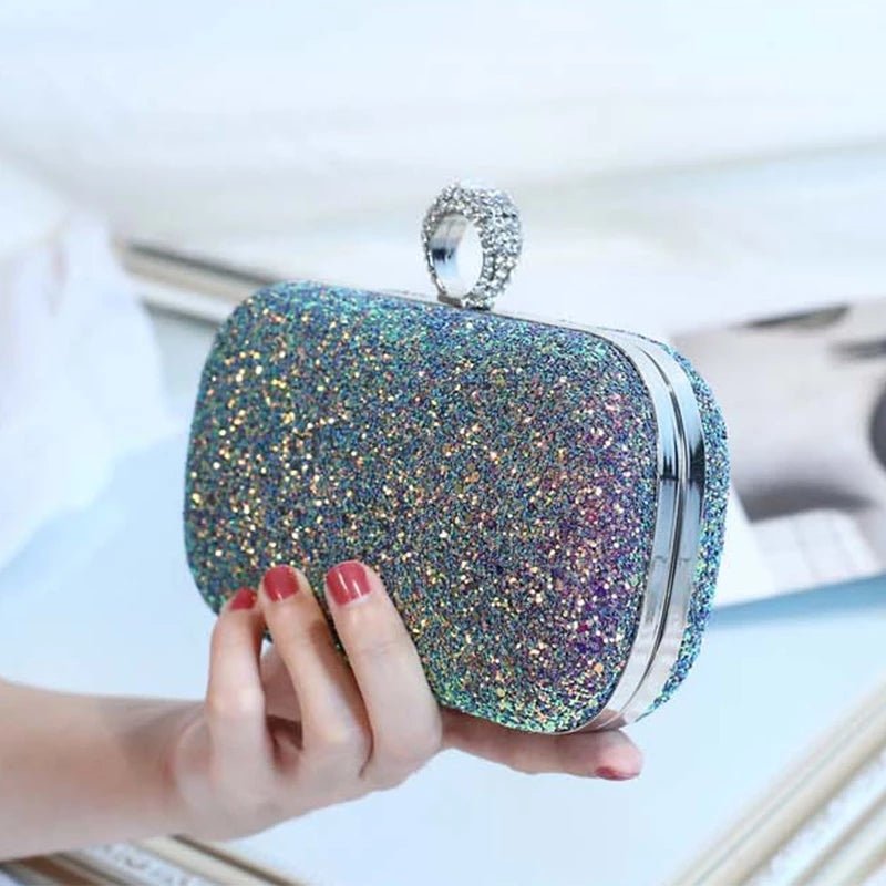 Colorful Sequin Women's Clutch Bag Party Chain Shoulder Purse