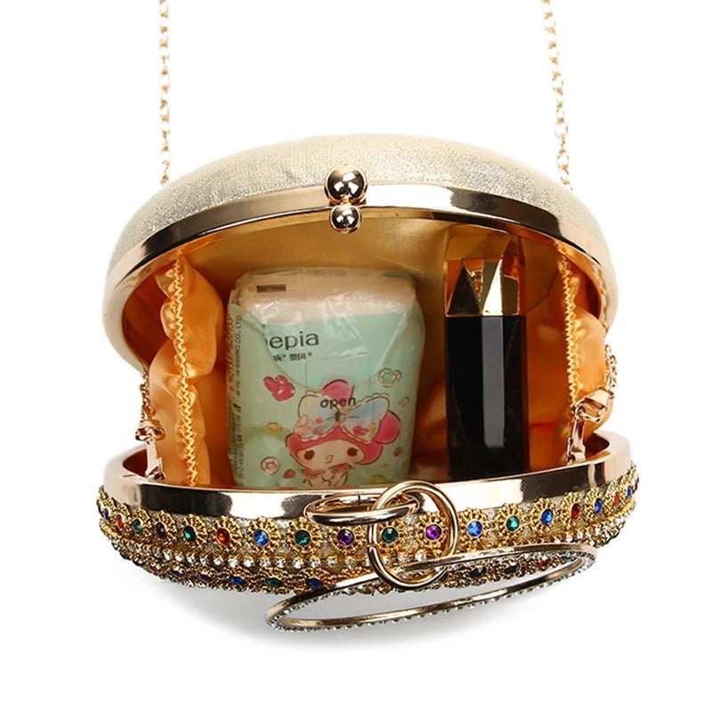 Crystal Clutch Bag Evening Purse and Diamond Wedding Bridal Shoulder Bag