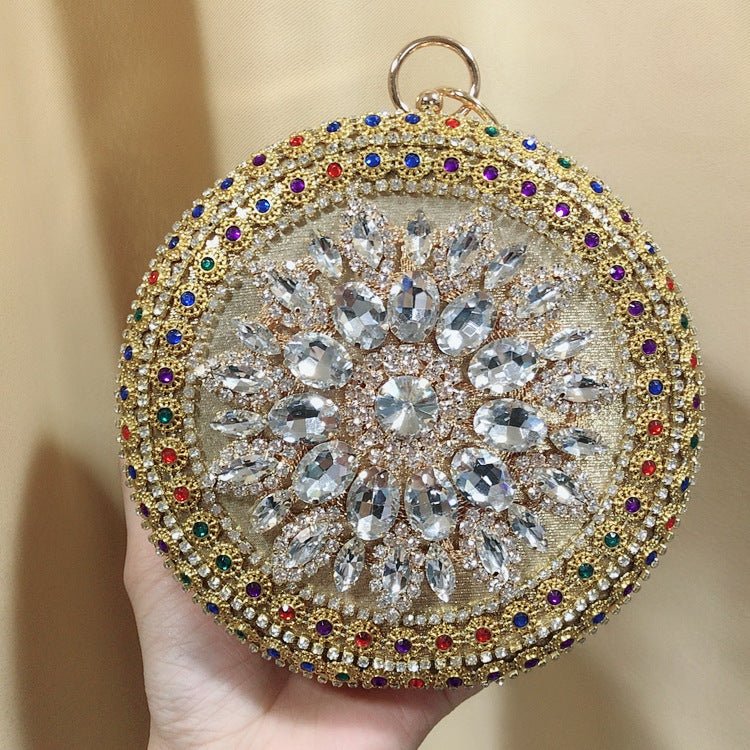 Crystal Clutch Bag Evening Purse and Diamond Wedding Bridal Shoulder Bag