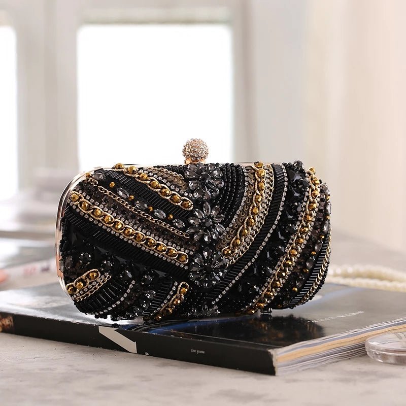 Crystal Evening Bags for Wedding Party Flower Rhinestone Clutch Purses