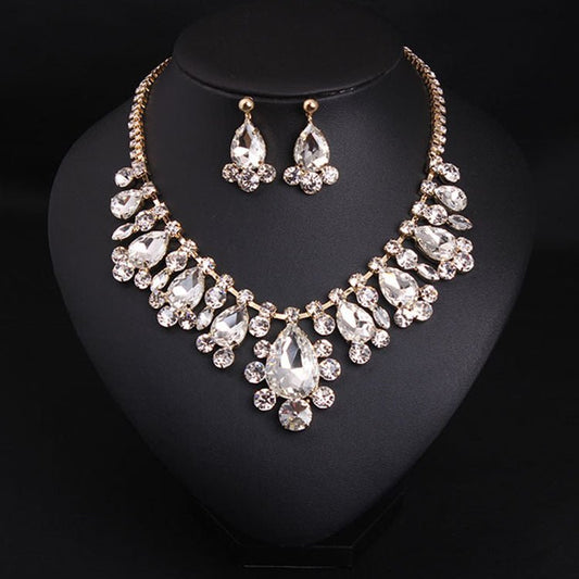 Crystal Necklace Wedding Jewelry Sets