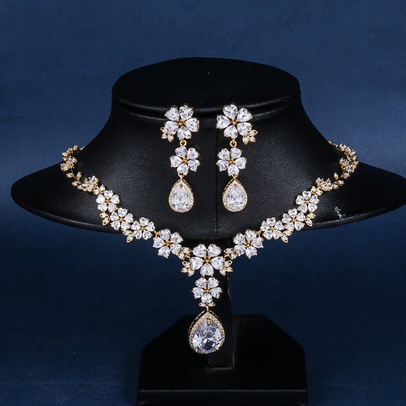 Cubic Zirconia Wedding Jewelry Sets Necklaces For Girls