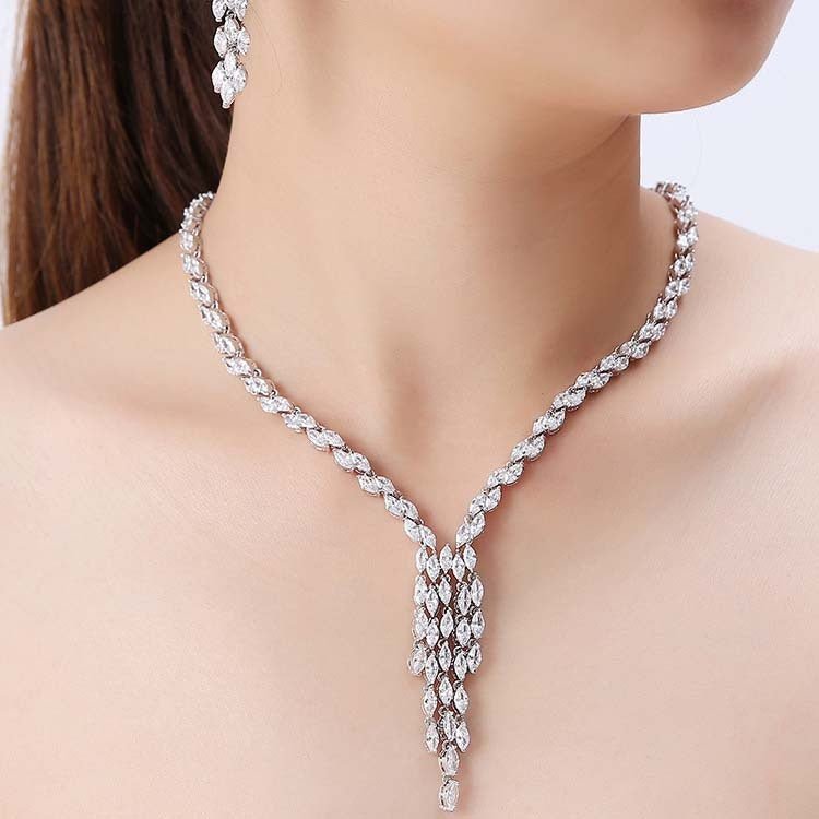 Cubic Zirconia Wedding Jewelry Sets Necklaces For Women