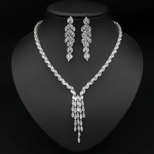 Cubic Zirconia Wedding Jewelry Sets Necklaces For Women