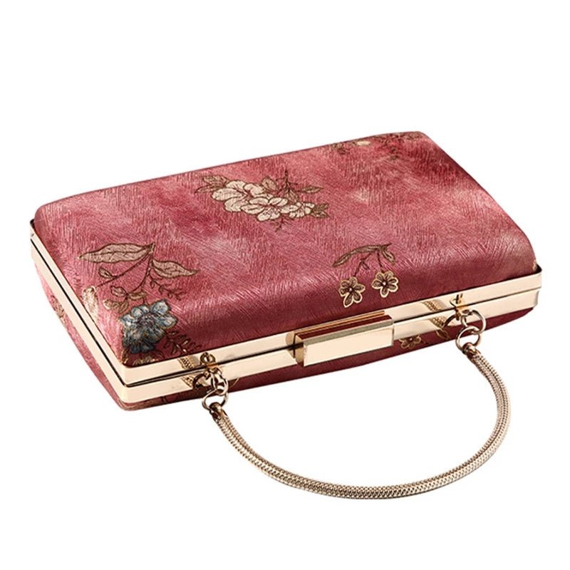 Designer Purses and Handbag Women's Retro Silk Shoulder Clutch Bags