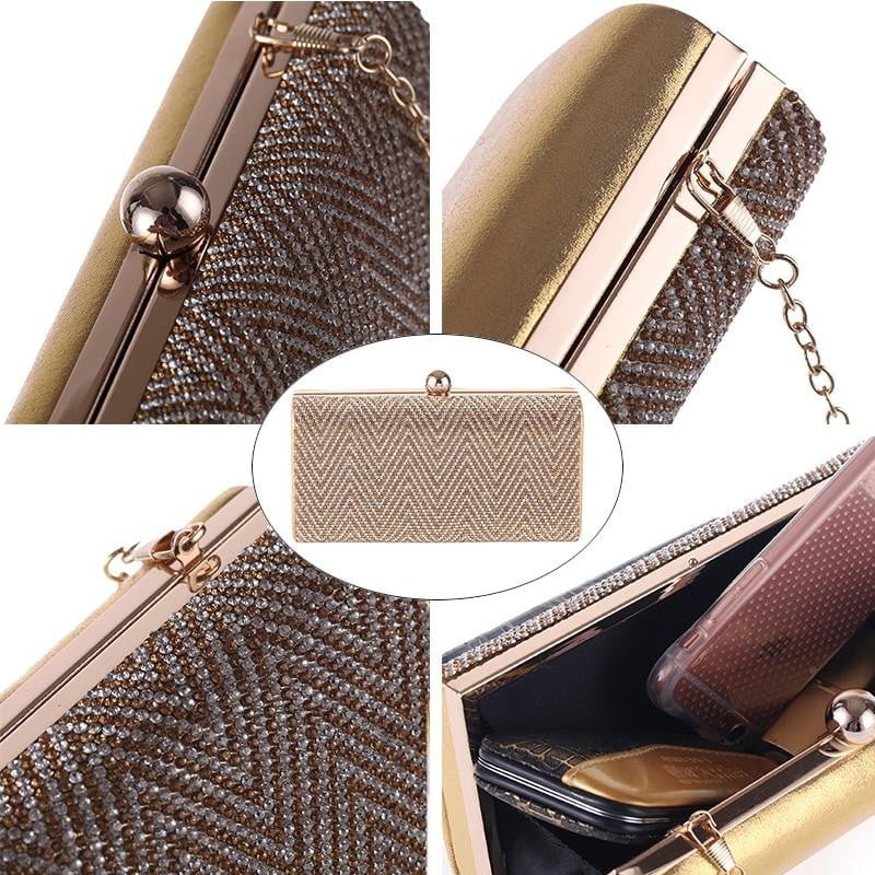 Diamond Evening Bag Crystal Rhinestones Wedding Clutch