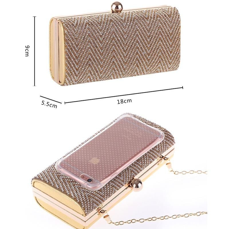 Diamond Evening Bag Crystal Rhinestones Wedding Clutch