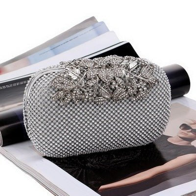 Diamond Evening Bag Flower Crystal Wedding Clutch