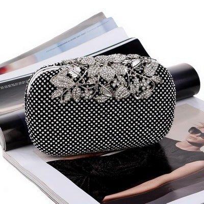 Diamond Evening Bag Flower Crystal Wedding Clutch
