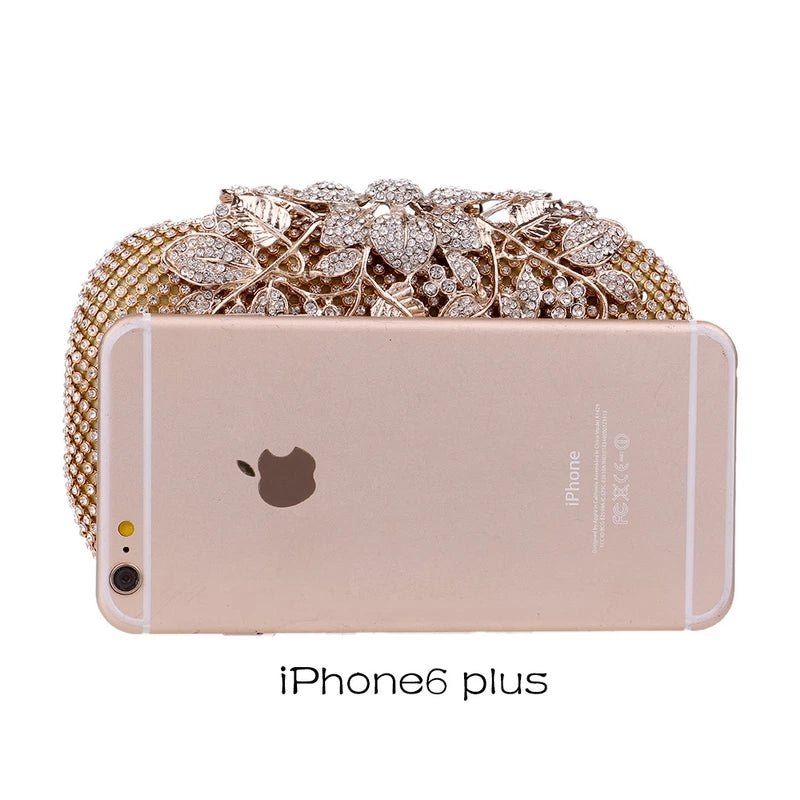 Diamond Evening Bag Flower Crystal Wedding Clutch