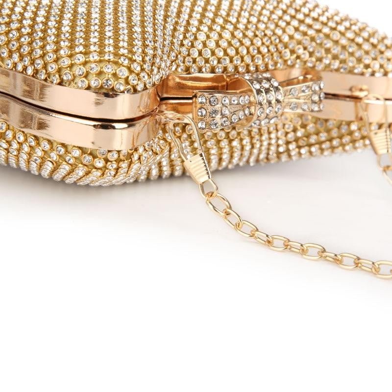 Diamond Evening Bags Cat Head Rhinestone Clutches