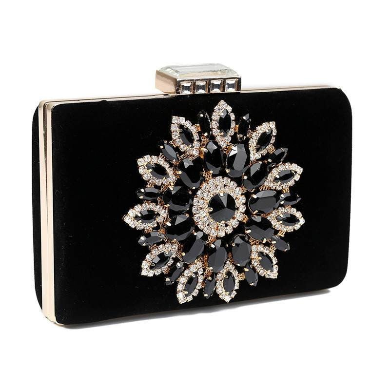 Diamond Evening Bags Luxury Rhinestone Flower Clutch