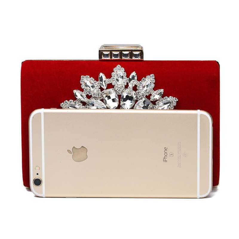 Diamond Evening Bags Luxury Rhinestone Flower Clutch