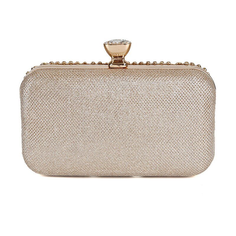 Diamond Flower Evening Purse Minaudiere Clutch Bag with Handle