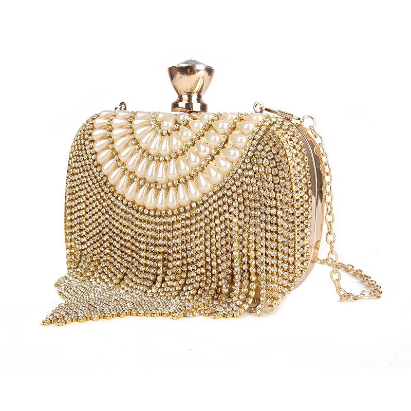 Dimaond Rhinestone Evening Bags and Clutches with Tassel
