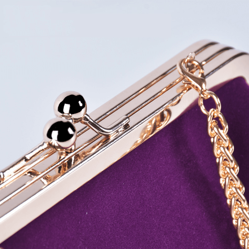 Elegant Velvet Flower Hand Evening Bag