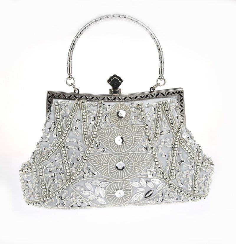 Elegant Women Beaded Evening Handbags Bridal Sequins Clutch Bag