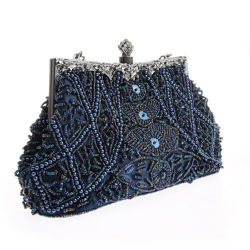 Elegant Women Beaded Evening Handbags Bridal Sequins Clutch Bag