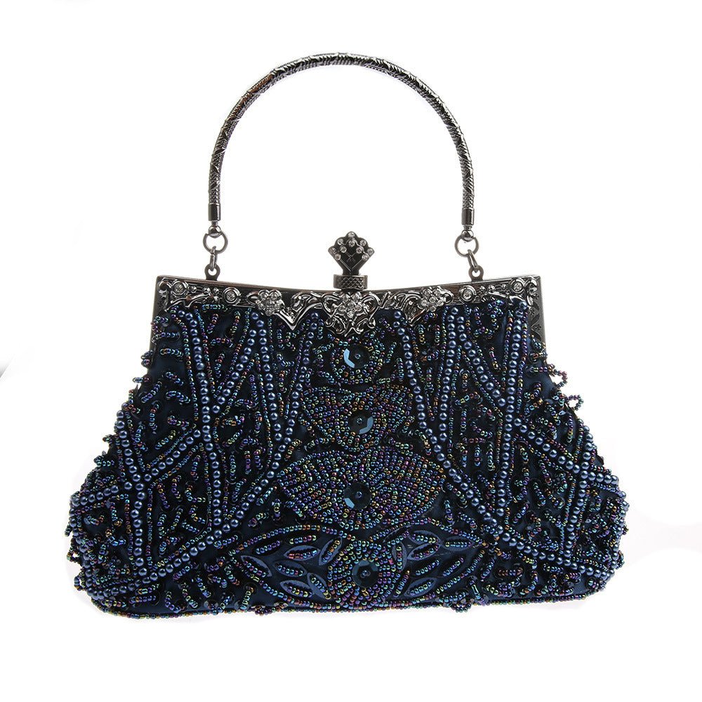 Elegant Women Beaded Evening Handbags Bridal Sequins Clutch Bag